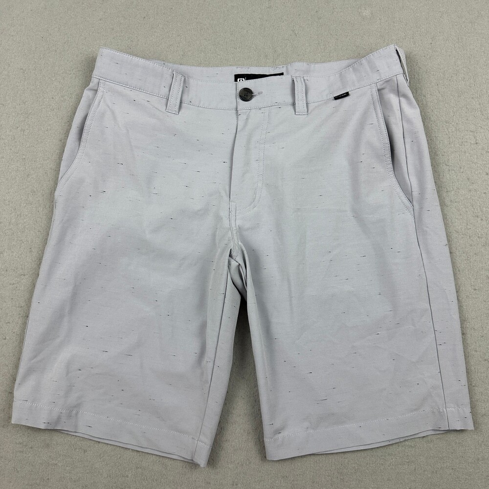 Travis Mathew Golf Shorts Men 32 Purple Solid Khakis Chino Pocket Golfer Stretch